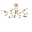 Luminaire de plafond TRIUMPH 8 flammes E27 IP20, laiton antique