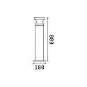 Ideal Lux Lampadaire d’extérieur TORRE BIG E27 IP44, anthrazit, mat, opale