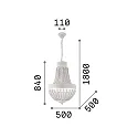 Ideal Lux Lustre MONET 6 flammes E14 IP20, blanche