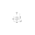 Ideal Lux Luminaire à suspension OPERA 10 flammes, réglable E27 IP20, blanche