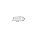 Ideal Lux Ceiling luminaire MARTINEZ, 8 flames, lenght 103cm, E14, chrome / chrystal glass