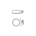 Outdoor wall / ceiling luminaire URANO SMALL, Ø 12cm, GX53 max. 15W, aluminium / acrylic, matt anthracite
