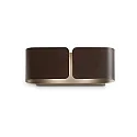 Wall luminaire CLIP MINI, width 25cm, incl. 2x G9 28W 2700K, corten