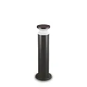 Lampadaire d’extérieur TORRE BIG E27 IP44, opale, noir mat, revêtement en poudre