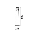Ideal Lux Lampadaire d’extérieur ELISA GX53 IP44, gris