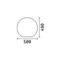 Ideal Lux Lampadaire d’extérieur SOLE Ø 50CM en forme de boule E27 IP65 / IP44, blanc opale gradable