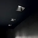 Ideal Lux Plafonnier encastré GAME TRIM SQUARE 84MM angulaire, rigide, UGR < 19, on/off IP40/IP20, noir 