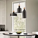 Ideal Lux Luminaire à suspension TRIADE-1 E27 IP20, or, noir mat, blanche, revêtement en poudre