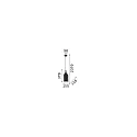 Ideal Lux Luminaire à suspension TRIADE-1 E27 IP20, or, noir mat, blanche, revêtement en poudre