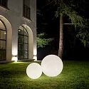 Ideal Lux Outdoor ball luminaire DORIS, IP44, E27 max. 60W, plastic in granite look, Ø 58cm