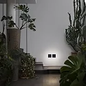 Ideal Lux Luminaire mural COVER SQUARE indirect IP20, opale, noir , revêtement en poudre