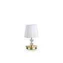 Lampe de table PEGASO SMALL E14 IP20, laiton brossé, organza