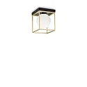 Luminaire de plafond LINGOTTO PL1 à 1 flamme E14 IP20, noir mat, laiton satiné gradable