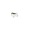 Ideal Lux Ceiling luminaire LINGOTTO, 2 flames, E14, matt black / satined brass / etched glass