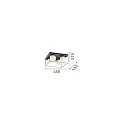 Ideal Lux Luminaire de plafond LINGOTTO PL4 4 flammes E14 IP20, noir mat, laiton satiné gradable