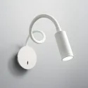 Ideal Lux LED wall luminaire FOCUS-2, with Flex-Arm and switch, 3W 3000K 130lm, white