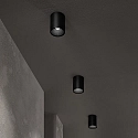 LED ceiling luminaire NITRO ROUND, 10W 3000K 900lm, black