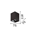 Ideal Lux Downlight de surface NITRO D07 SQUARE angulaire, rigide, avec optique de lentille, on/off IP20, blanc mat 