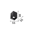 LED ceiling luminaire NITRO SQUARE, 10W 3000K 900lm, black