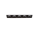 Ideal Lux Downlight encastrable LIKA FI TRIMLESS D14 5 flammes, affleurant, on/off, UGR < 16 IP20, scintillant, noir 