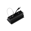 Ideal Lux Downlight encastrable LIKA FI TRIMLESS D14 5 flammes, affleurant, on/off, UGR < 16 IP20, scintillant, noir 