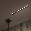 Ideal Lux Plafonnier encastré LIKA FI TRIMLESS D27 10 flammes, affleurant, on/off, UGR < 16 IP20, scintillant, noir 