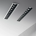 Ideal Lux Plafonnier encastré LIKA FI TRIMLESS D27 10 flammes, affleurant, on/off, UGR < 16 IP20, scintillant, noir 