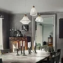 Ideal Lux Luminaire à suspension LUGANO 3 flammes E27 IP20, blanche, bruni