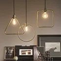 Ideal Lux Luminaire à suspension ABC E27 IP20, laiton brossé, noir 