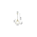 Ideal Lux Luminaire à suspension ABC E27 IP20, laiton brossé, noir 