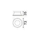 Ideal Lux Reflector for LED recessed spot DYNAMIC, ROUND, symmetric, fixed, black