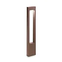 Lampadaire d’extérieur VEGA G9 IP44, transparent, marron café, revêtement en poudre