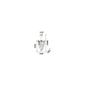 Ideal Lux Luminaire à suspension CARLTON 12 flammes E14 IP20, or