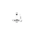 Ideal Lux Luminaire à suspension ORACLE ROUND D60 rond, médium, commutable IP20, noir 