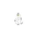 Ideal Lux Luminaire à suspension UMILE 3 flammes IP20, or, blanc opale, satiné