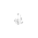 Ideal Lux Luminaire à suspension CARTA SP1 grand E27 IP20, blanche, blanc mat