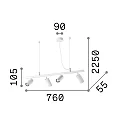 Spot DYNAMITE SP4 pivotant, rotatif GU10 IP20