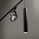 Ideal Lux Pendant luminaire for power tracks LOOK, incl. GU10 Halogen 28W 3000K, incl. adapter, black