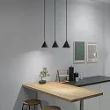 Ideal Lux Luminaire à suspension A-LINE petit GU10 IP20, noir mat, revêtement en poudre