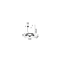 Ideal Lux Luminaire à suspension MINOR ROUND 5 flammes GX53 IP20, noir , revêtement en poudre