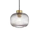 Luminaire à suspension MINT-2 E27 IP20, couleurs fumée, laiton satiné