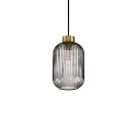 Luminaire à suspension MINT-1 E27 IP20, couleurs fumée, laiton satiné