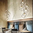 Pendant luminaire ICE, 5 flames, Ø 50cm, E27