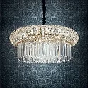 Ideal Lux Luminaire à suspension NABUCCO 18 flammes E14 IP20, or, transparent, allié