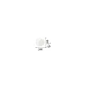 LED wall luminaire TICK, 6W 3000K 390lm, indirect, 90° tiltable, silver leaf