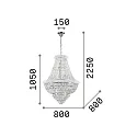 Luminaire à suspension DUBAI 24 flammes E14 IP20