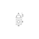 Ideal Lux Downlight FUNKY GU10 IP20, noir 