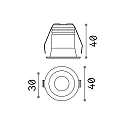 Recessed LED spot VIRUS, IP20, Ø 4cm, 3W 3000K 210lm 20°, CRi >90