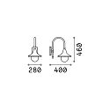 Ideal Lux Luminaire mural d’extérieur CIMA E27 IP43, marron café
