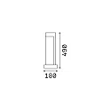 Ideal Lux Outdoor LED floor luminaire TITANO SMALL, height 49cm, granite grey resin, 9W 3000K 430lm